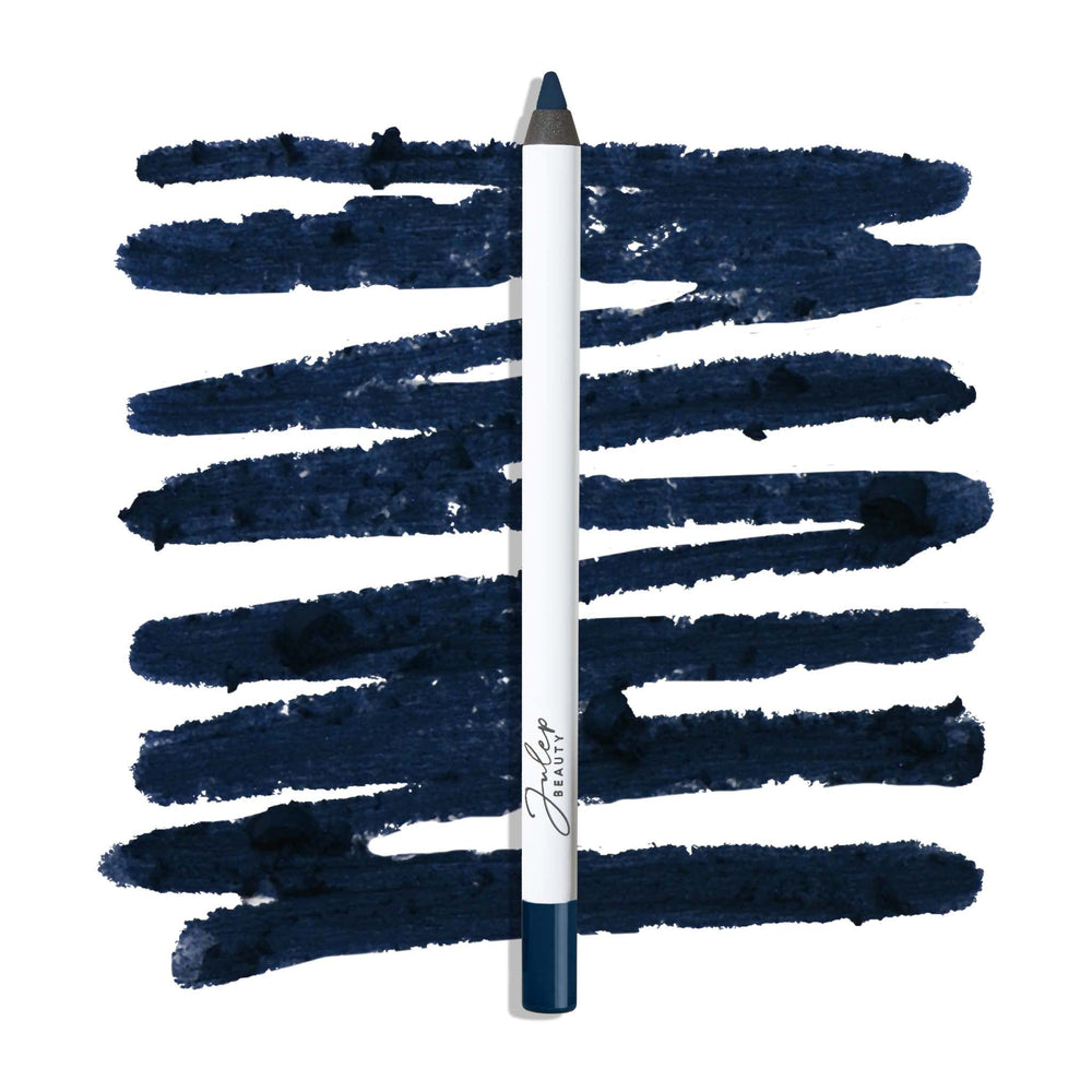 Delineador gel Julep afilable en azul marino humo para trazos precisos y duraderos.