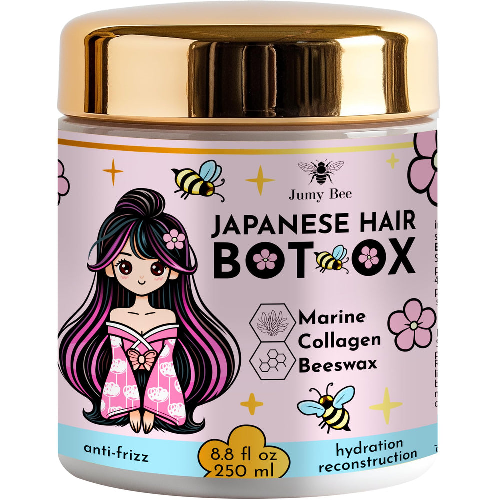 Jumybee BTX hair mask jar showing deep repair for dry damaged hair.