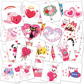 Tatuajes temporales JUNEBRUSHS de San Valentín, 180 unidades, perfecto para fiestas infantiles.