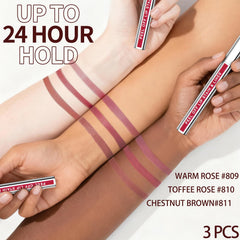 JUNECODE tinto labial 810 toffee rosa para labios definidos y duraderos.