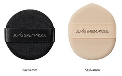 Jung Saem Mool cushion puff tapping use for precise coverage.