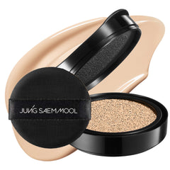 Jung Saem Mool Essential Skin Nuder Cushion refill packaging display for sustainable makeup