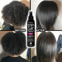 JuniorLabs Straight Silk Spray aids straightening when used with a flat iron.