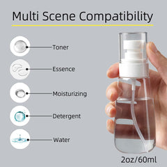 JUNIPLTER portable 60 ml bottle set ideal for on-the-go hair and skincare.