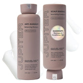 Jupiter Balance Shampoo bottle pour highlighting dandruff control