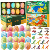 JuraFizz bomba de baño dinosaurios, paquete de 20, ideal para juegos en el baño.
