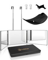 JUSRON 360° viewing angle mirror shows every angle for precise DIY hairstyles.
