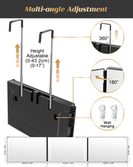 JUSRON self haircut mirror side view helps you shape the sides accurately.