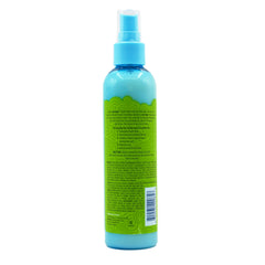 Just For Me Curl Peace 5N1 Wonder Spray spray bottle showing easy application for defined curls.