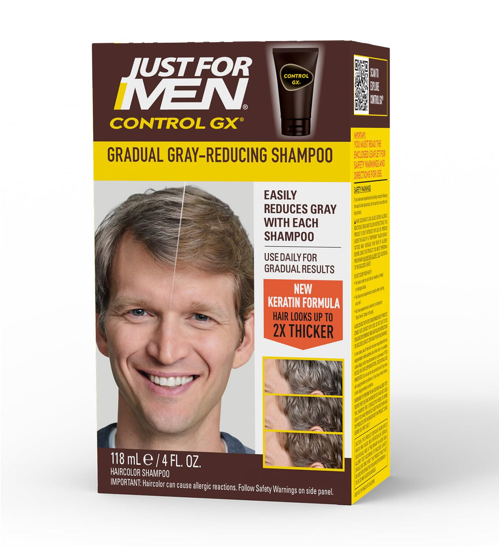 Just for Men Control GX shampoo botella: reducción gradual de canas con cada lavado
