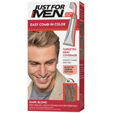 Just For Men Easy Comb-In Color Dark Blond tube for quick gray coverage.