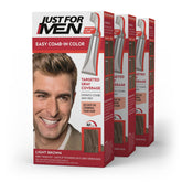 Just For Men Easy Comb-In Color light brown tube with pre-mixed gray coverage.