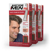 Just For Men Easy Comb-In Color Light-Medium Brown tube for gray coverage.