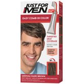 Just For Men Easy Comb-In Color tube with built-in comb for quick gray coverage.