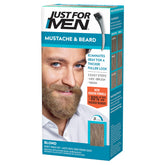 Just For Men Mustache & Beard Blond M-10/15 box shows quick gray coverage