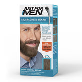 Just For Men Mustache & Beard color application brush delivers even gray coverage.