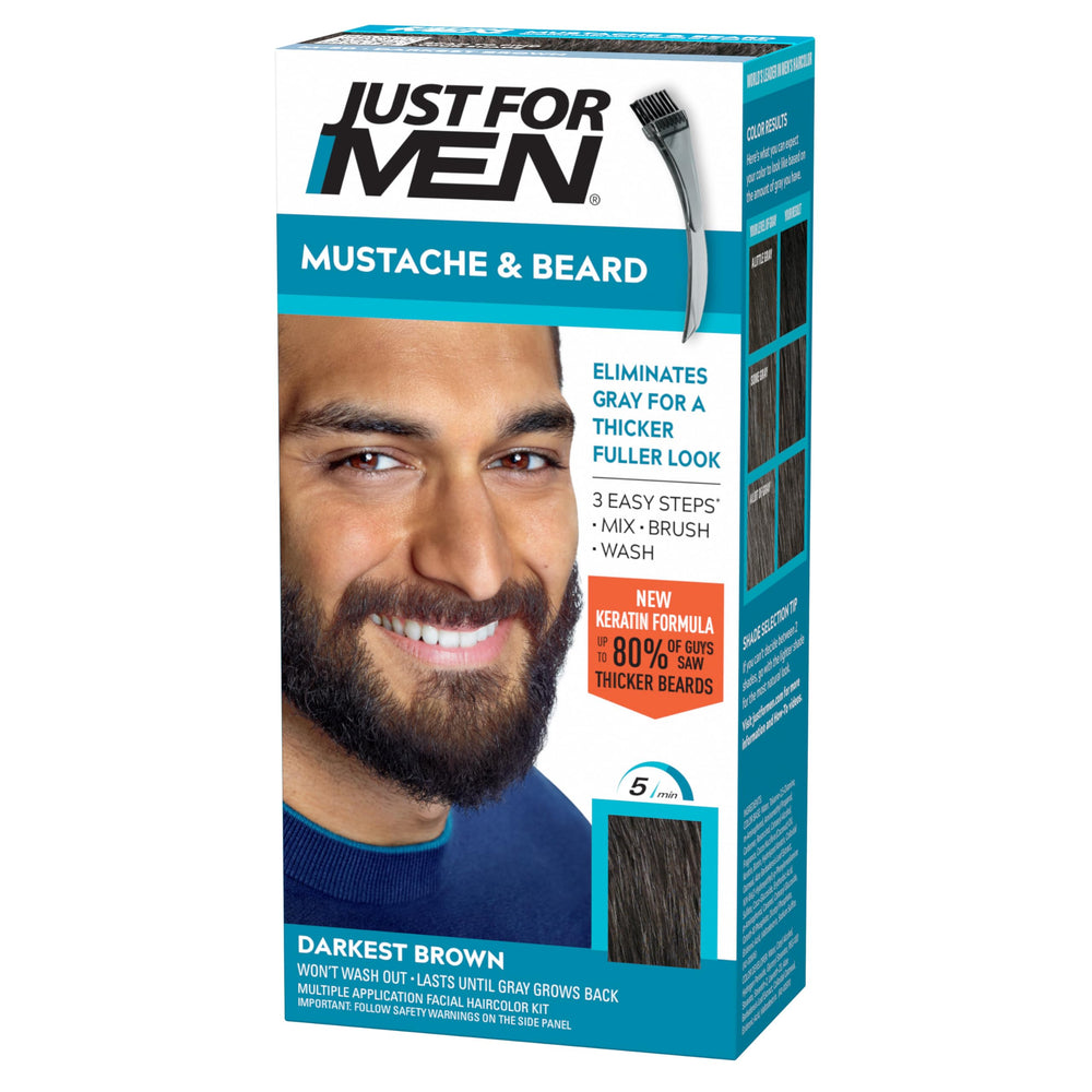 Just For Men Mustache & Beard brush-application for even gray coverage