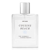 Just Juice Cousins Beach bottle pour shows a bright citrus opening for sunny days