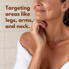 Application swatch demonstrates quick absorption for Just Nutritive product.