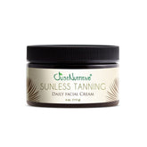 Just Nutritive sunless tanning daily facial cream bottle for even, natural-looking glow.