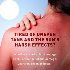 Just Nutritive sunless tanning lotion dispenser for even application.