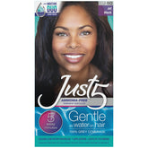 Just5 jet black color box and tube showing easy at-home gray coverage.
