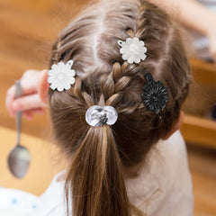 Horquillas Jutom de bolas transparentes, estilo retro para peinados divertidos.