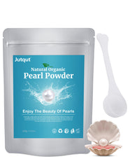 Jutqut polvo de perla para rostro, brillo natural y exfoliación suave.