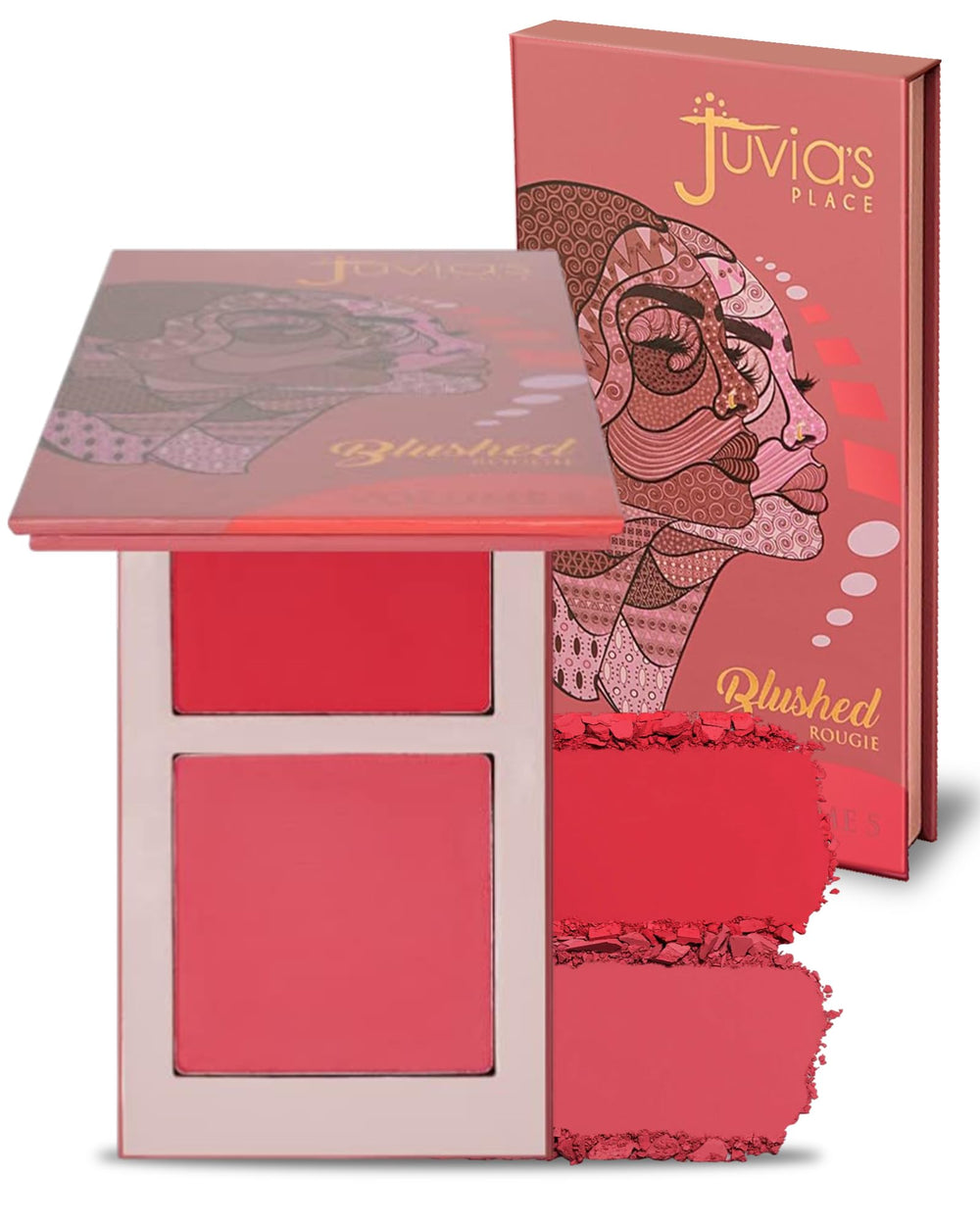 Juvia's Place Blushed Duo Volume5 two-tone blush pan for versatile color options