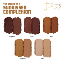 Juvia's Place Bronzed Duo on cheek demonstrates soft matte finish for natural warmth.