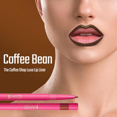 Delineador labial Luxe Coffee Shop de Juvia's Place, tinta mate resistente a manchas.