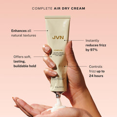 JVN Complete Air Dry Cream tube promotes no-heat styling with natural texture.