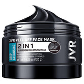 JVR mascarilla negra con carbón activado, aplicación suave para purificar la piel.