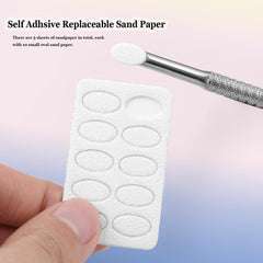 KACHIMOO Beveled Pusher eases stubborn dead skin for smoother nails.