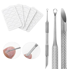 KACHIMOO Cuticle Pusher with double-ended head for precise nail prep.