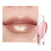 Kaely 2en1 labial metalico Champagne con delineador para trazos nítidos y duraderos.