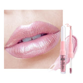 Kaely delineador y labial metalico rosa claro para definicion precisa