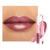 Kaely labial-delineador 2en1 mauve metalico para un look definido.