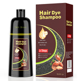 KAISASA shampoo color marrón oscuro para cubrir canas y brillo natural