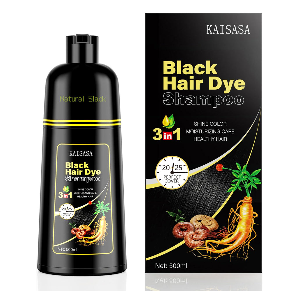 KAISASA champú tinte 3 en 1 envase de 500 ml, práctico para almacenamiento.