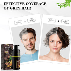kaisasa tinte para cabello marron oscuro en mano aplicando el producto