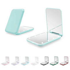 Kakuje compact mirror with 1x/3x magnification and LED for precise on-the-go grooming.