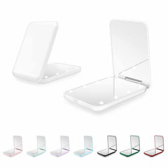 Kakuje compact LED mirror front view with 1X/3X magnification for precise touch-ups.