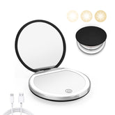 Kakuje compact mirror with light offers 1X and 3X magnification for precise grooming on the go.