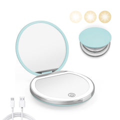 Kakuje Compact Mirror with Light front view ideal for on-the-go touchups