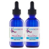 Kaleidoscope Miracle Drops bottle pouring for quick absorption and scalp refresh