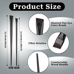 KALIONE angled eyeliner brush with precision tip for clean lines.