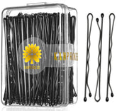 KANPRINCESS 2.4-inch black Bobby Pins with storage box for daily use