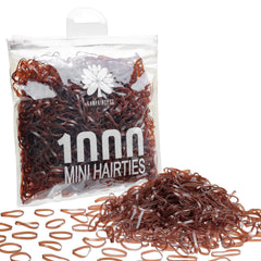 Kanprincess tiras elasticas cabello marron 30mm, sujecion suave para peinados diarios.