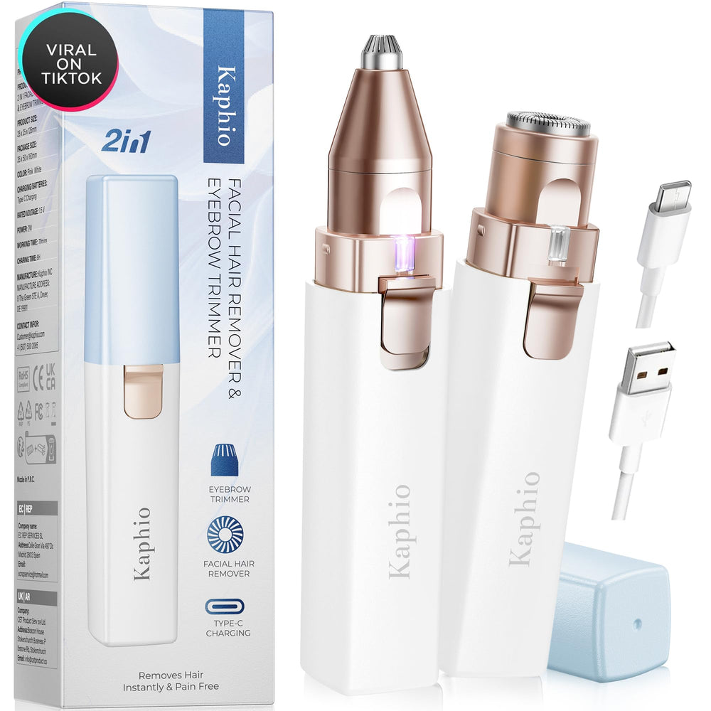 KAPHIO facial hair remover for chin and upper lip, gentle on sensitive skin.